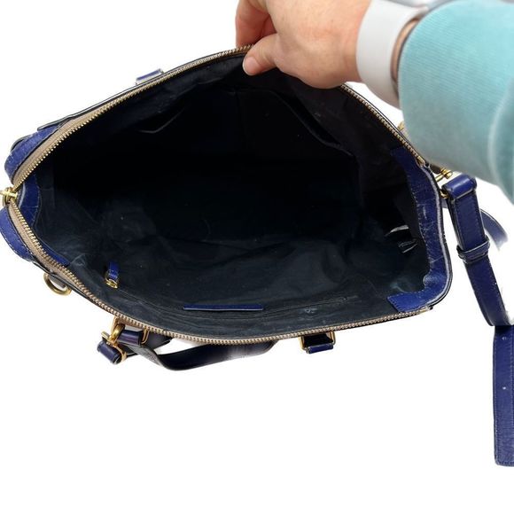 Marc By Marc Jacobs Cow Leather Purple & Black Bag - Picture 10 of 14